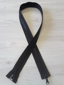 Zamek Kostkowy Dwusuwakowy Czarny 100cm