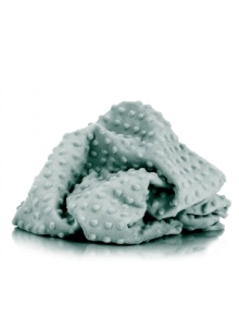 Minky Polar 380g  Sky Gray, pluszowa dzianina poliestrowa, odcień jasno szary z nutami błękitu i zieleni