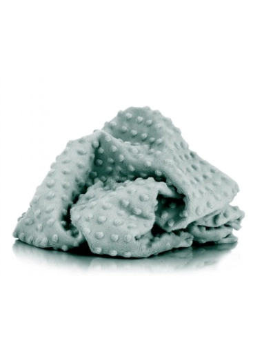 Minky Polar 380g  Sky Gray, pluszowa dzianina poliestrowa, odcień jasno szary z nutami błękitu i zieleni