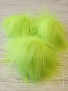 Pompon neonowa limonka 6cm