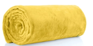 OUTLET Gładki Żółty / Aspen Gold 47x150cm PRZYBRUDZONE