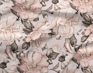 Tkanina Bawełniana Premium Soft Pink Rose