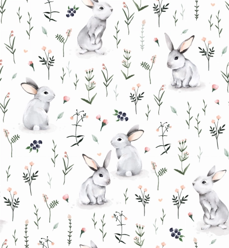 Dzianina Króliki na łące / Meadow Bunnies