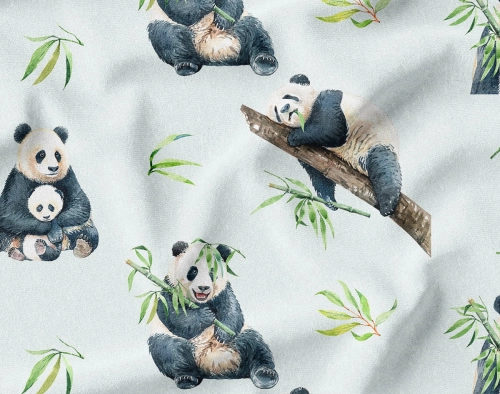 Tkanina Bawełniana Premium Cute Panda