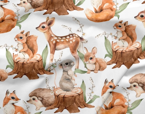 Forest Deer and Hedgehog