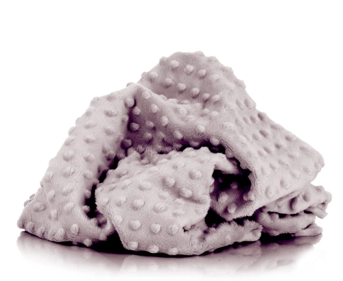 Minky Polar 380g Gray Liliac, pluszowa dzianina poliestrowa, odcień szaro-liljowy