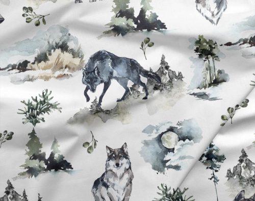 Bawełna Zimowe Wilki / Winter Wolves