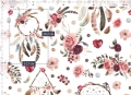 Tkanina Bawełniana Premium Różane Łapacze Snów / Rose Dream Catchers