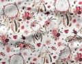 Tkanina Bawełniana Premium Różane Łapacze Snów / Rose Dream Catchers