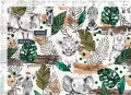 Dzianina Monstera Safari