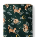 Tkanina Bawełniana Premium Moon Fox on green