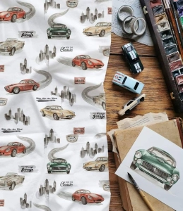 Tkanina Bawełniana Premium Classic Cars