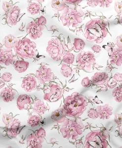 Bawełna Piwonie Motylki / Butterfly peonies