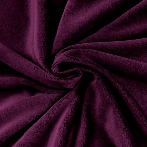 Minky Gładkie Polar 380g Grape wine, pluszowa gładka dzianina poliestrowa, Smooth Minky, odcień ciemne bordo