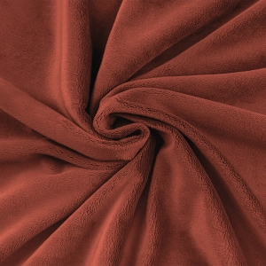 Minky Gładkie Polar 380g Marsala, pluszowa gładka dzianina poliestrowa, Smooth Minky, odcień bordo