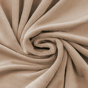 Minky Gładkie Polar 380g Beige, pluszowa gładka dzianina poliestrowa, Smooth Minky, kolor beżowy