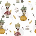 Bawełna Jesienne Skrzaty / Autumn sprites