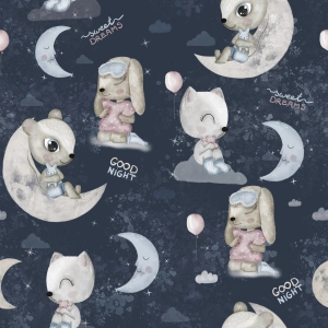 Poliester Sweet Dreams Navy