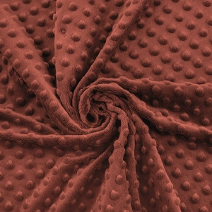 Minky Polar 380g Marsala, pluszowa dzianina w odcieniu Bordo
