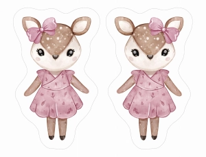 Maskotka Rose Deer Peonies