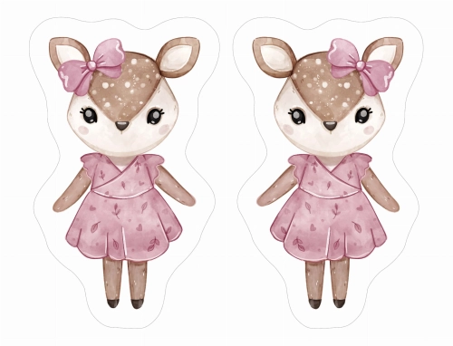 Maskotka Rose Deer Peonies