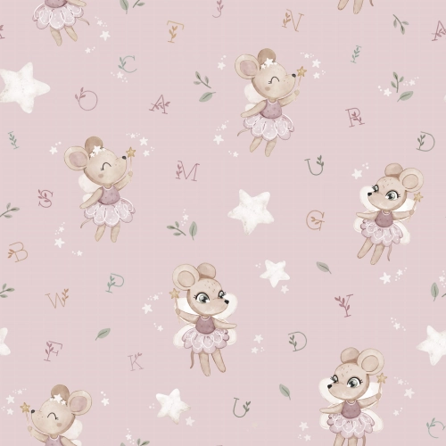 Bawełna Pink Fairy Mouse