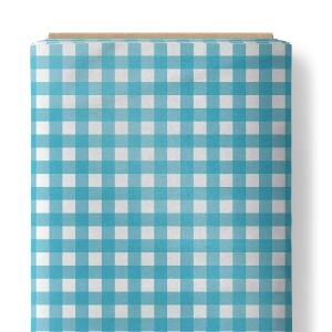 Bawełna Niebieska Kratka  / Blue Checkered Cotton