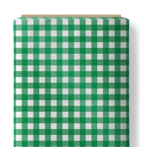 Bawełna Zielona Kratka / Green Checkered Cotton
