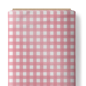 Bawełna  Różowa Kratka / Pink Checkered Cotton