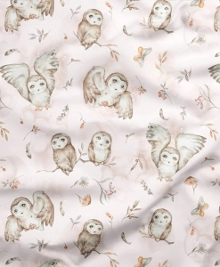 Bawełna Słodkie Sowy / Cute owls