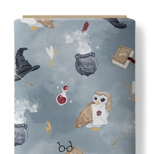 OUTLET Dzianina dresowa Magic Spells Cloud Blue 28x150cm