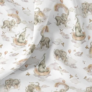 Bawełna Małe Słoniki / Little elephants