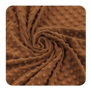 Minky Polar 380g Mocha Bisque, pluszowa dzianina poliestrowa, kolor cynamonowy