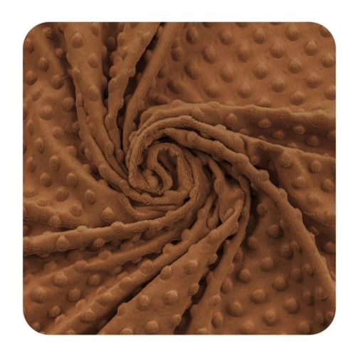 Minky Polar 380g Mocha Bisque, pluszowa dzianina poliestrowa, kolor cynamonowy