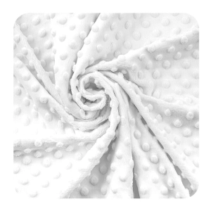 Minky Polar 380g Biały / White, pluszowa dzianina poliestrowa, kolor biały