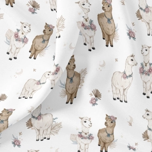 Tkanina Bawełniana Premium Alpaki Boho / Boho Alpacas