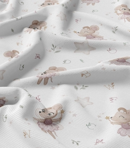 Rib Knit Jersey White Fairy Mouse