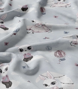 Rib Knit Jersey Bunny Moon