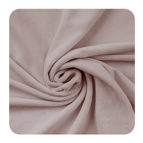 Minky Gładkie Polar 380g Sepia Rose, pluszowa gładka dzianina poliestrowa, Smooth Minky, odcień pastelowy róż