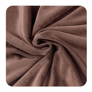 Minky Gładkie Polar 380g Mocha Mousse, pluszowa gładka dzianina poliestrowa, Smooth Minky, odcień orzechowy