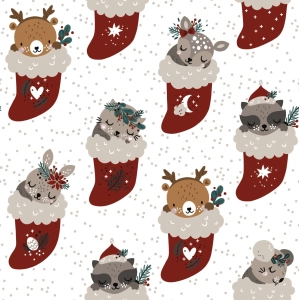 Bawełna Premium Christmas Stockings