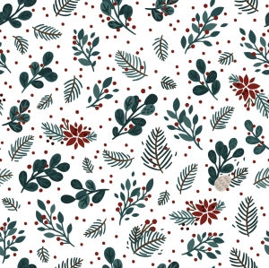 Bawełna Premium Christmas Twigs