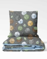 Tkanina Bawełniana Premium World of Blocks Gray