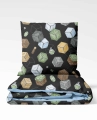 Tkanina Bawełniana Premium World of Blocks Dark Gray