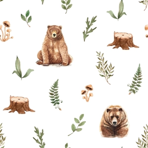 Tkanina Bawełniana Premium Bear