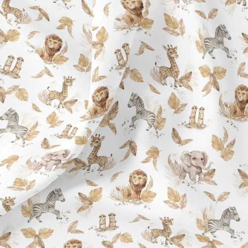Tkanina Bawełniana Premium Cute Safari