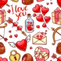 Jersey drukowany singiel bawełna z elastanem I Love You