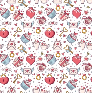 Jersey drukowany singiel bawełna z elastanem Muffin Love