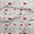 Jersey drukowany singiel bawełna z elastanem Vintage Love