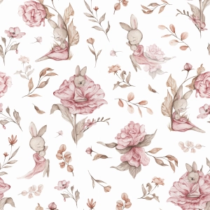 Tkanina Bawełniana Premium Słodkie Króliczki / Sweet Bunnies